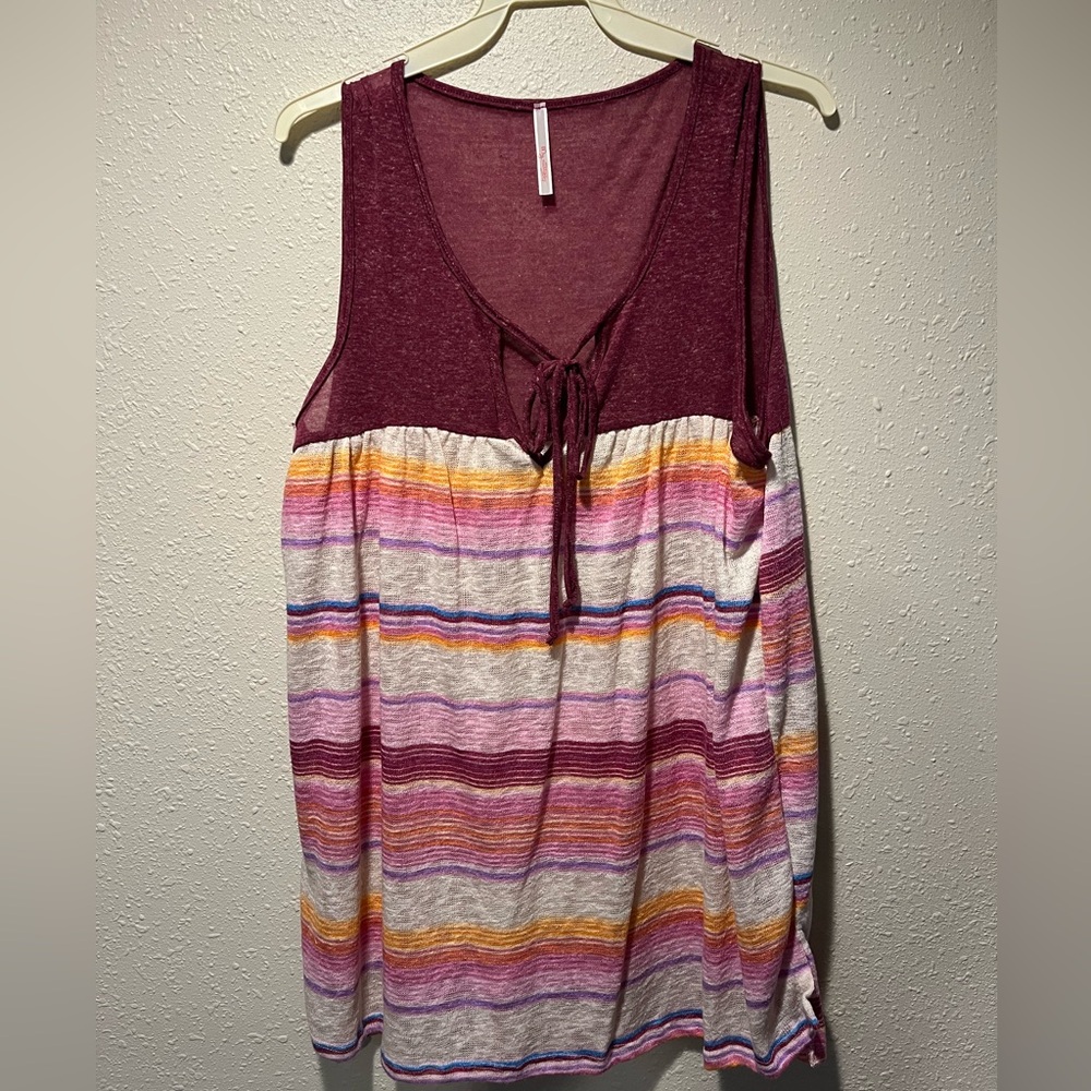Plum striped shirt